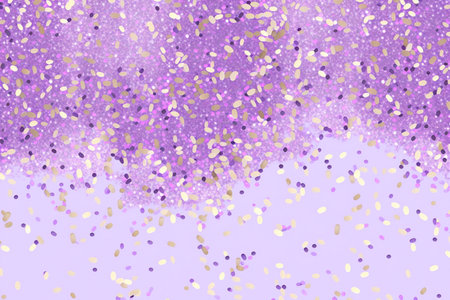 Golden and lilac and lavender glitter festive background, Generative AIの素材