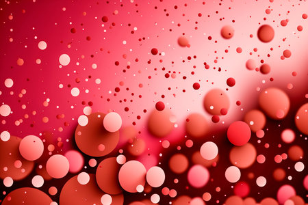 Red confetti on a light red background, Generative AIの素材