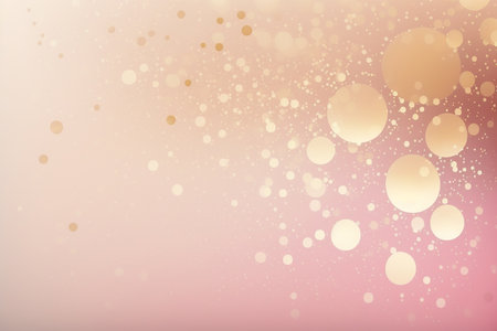 Golden confetti on the light pink gradient background, Generative AIの素材