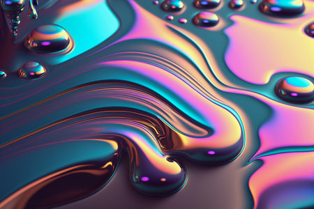 Colorful abstract liquid effect holographic background, Generative AIの素材