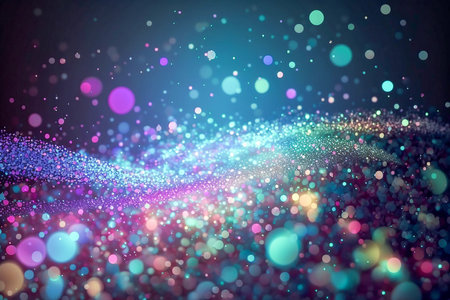 Colorful dark holographic shiny glitter background, Generative AIの素材