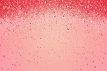 Red abstract shape confetti falling down, pink background, copyspace, Generative AIの素材