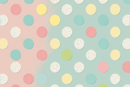 Polka dot pastel colors gradient background, Generative AIの素材