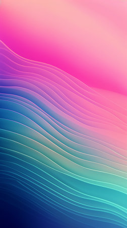 Pastel waves textured rainbow colors vertical background, Generative AIの素材