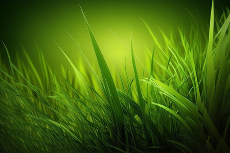 Fresh green grass with drops of dew, mock up, Generative AIの素材