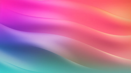 Silk gradient iridescent colors waves background, Generative AIの素材