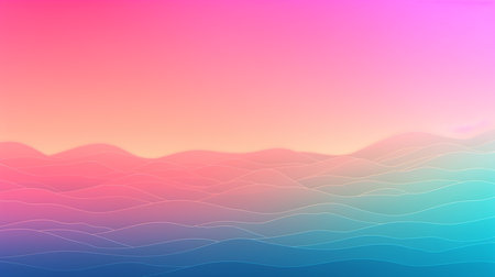 Iridescent pastel colors waves background, banner, poster, sea waves imitation, Generative AIの素材