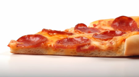 Triangle slice of pizza closeup, Generative AIの素材