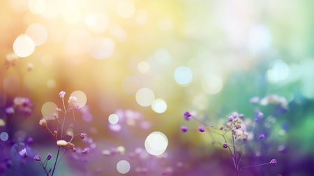 Natural plants blurred bokeh background, Generative AIの素材