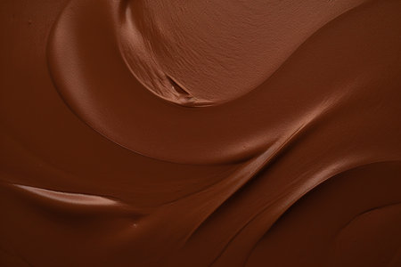 Chocolate smooth cream texture abstract background, Generative AIの素材