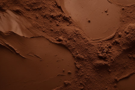 Chocolate powder structure abstract background, Generative AIの素材