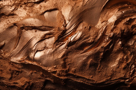 Chocolate bronze cream textured background, Generative AIの素材