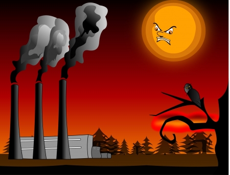 Air pollutionのイラスト素材