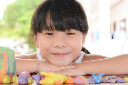 Children, are living and sweet smileの写真素材