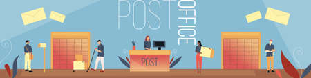Post Office Service Concept. Full Range Of High Quality And Affordable Postal, Logistics And...