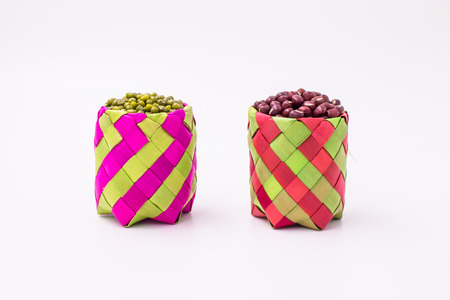 Green beans and red beansの写真素材