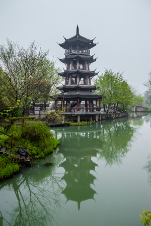 Morning of xixi wetlandの写真素材