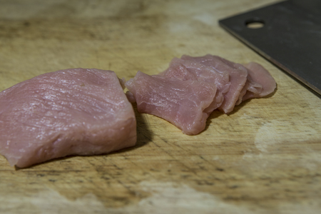 Meat on the chopping blockのeditorial素材