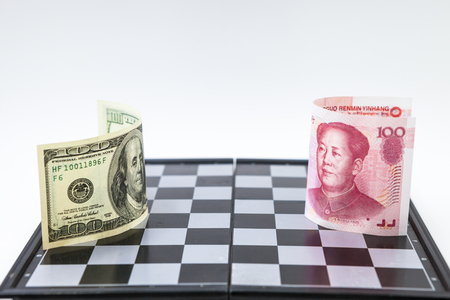 Currency rivalry conceptの写真素材