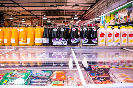 Before the Festival, supermarket goods are abundantのeditorial素材