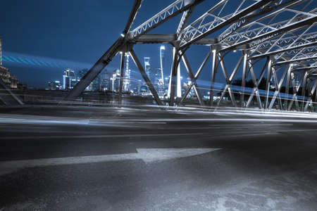 Outer white bridge in Shanghaiの写真素材