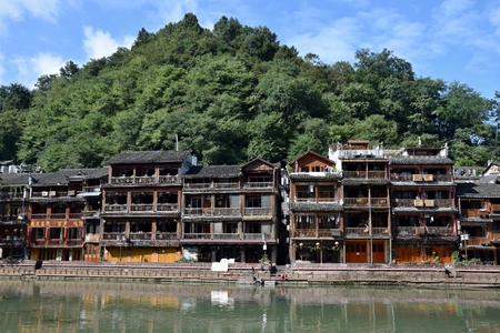 Ancient town in Hunan province in China.のeditorial素材