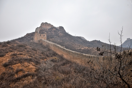 The Chinese Great Wall section near Beijingの写真素材