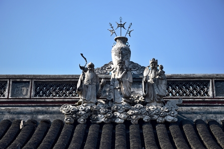 The ancient ancestral hall.の写真素材
