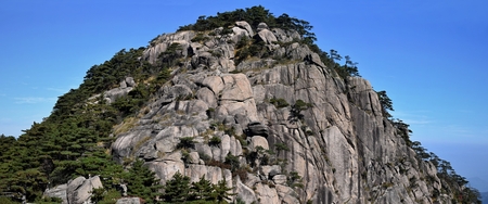 Huangshan, Yellow Mountain, in Anhui Province in China. Well-known for its scenery, peculiarly...