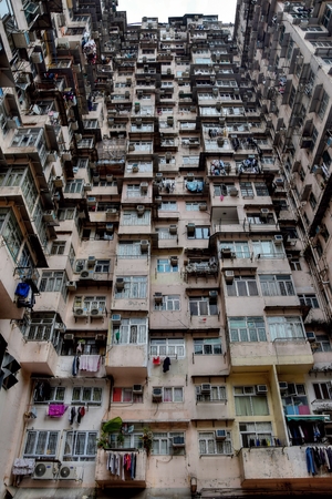High density residential building in Hong Kong.のeditorial素材