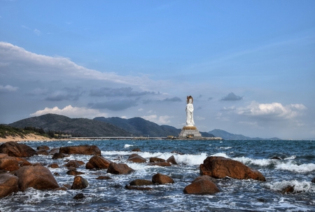 The Guanyin of the South Sea of ??Sanya in China's Hainan Province.の写真素材