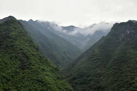 Majestic Three Gorges in Hunan Province in China.の写真素材