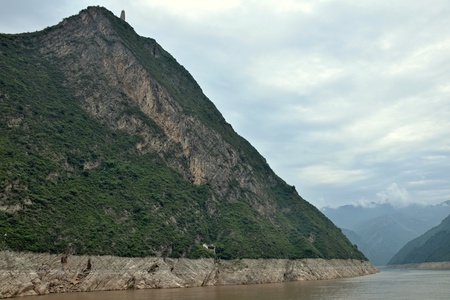 Majestic Three Gorges and Yangtze River in Hubei province in China.の写真素材