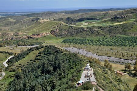 Picturesque nature of Mati mountain in Gansu province in China.