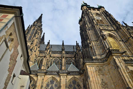 The Metropolitan Cathedral of Saint Vitus, located within Prague Castle in Czechia contains the tombs of many Bohemian kings and Holy Roman Emperors.のeditorial素材