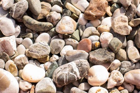 different stones on the beachの写真素材