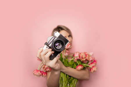 Close up portrait of a pretty young girlの写真素材