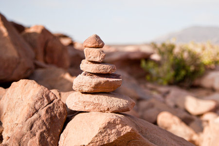 Egypt texture colored canyon in Sunny weatherの写真素材