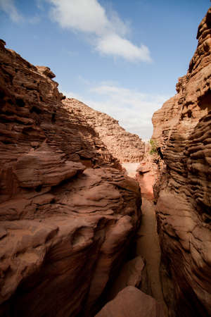 Egypt texture colored canyon in Sunny weatherの写真素材