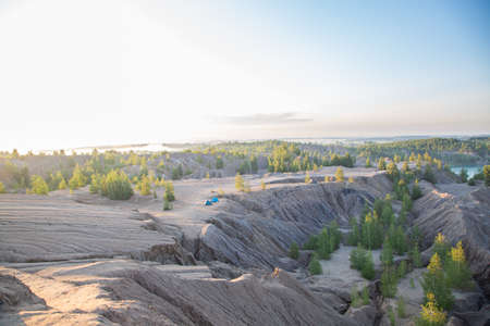 Konduki quarries landscapes in the Tula regionの写真素材
