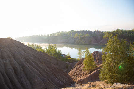 Konduki quarries landscapes in the Tula regionの写真素材