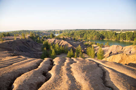 Konduki quarries landscapes in the Tula region