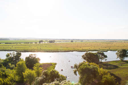 lighthouse on the coast of the countryの写真素材