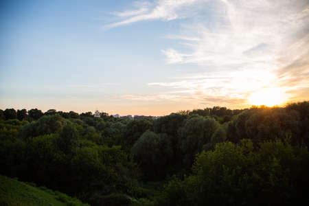Russia, Ryazan: architecture, buildings, streets, silhouette, landscapeの写真素材