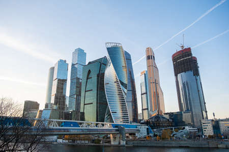 Moscow-city, Russia. Moscow International Business Center. at sunset