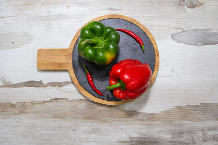 Food background with assortment of fresh organic vegetablesの写真素材