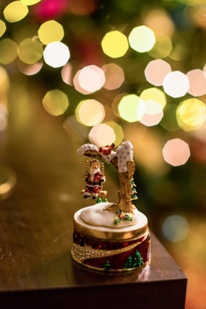 Christmas tree decoration toy in the formの写真素材