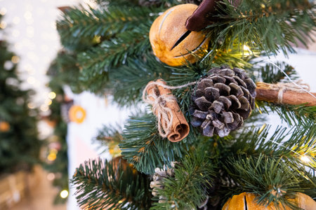 Winter Holiday Christmas and New Year Snow Background