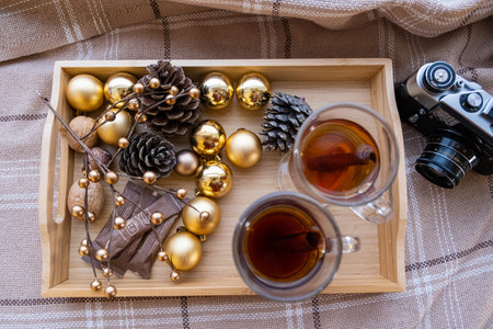 Christmas decor food New Year Christmas tree sweetsの写真素材