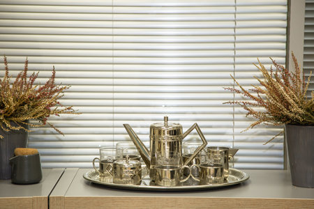 flowers in a vase, vertical frame for mocap photosの写真素材